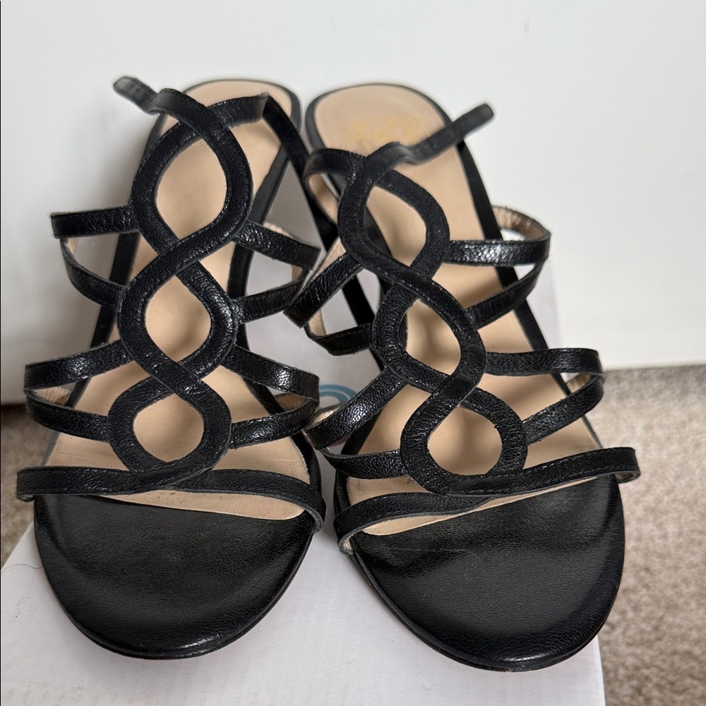 Joan & David Black Strappy Sandals